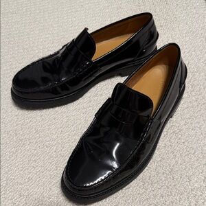 Cole Haan Shiny Black Slip-On Loafers